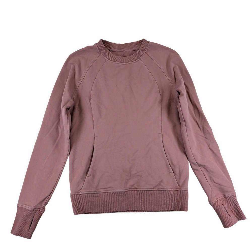 Lululemon Scuba Crewneck Pullover Sweatshirt Mauve Pink Size 4 W3DNSS LOGO